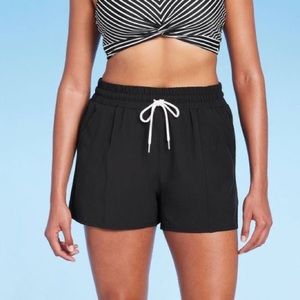 Kona sol black drawstring swim shorts (NEW)